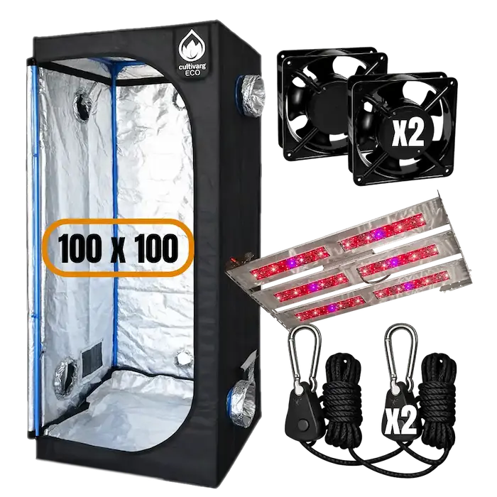 Kit de cultivo indoor completo 1x1m Reprocann SCROG con carpa y panel LED en Buenos Aires