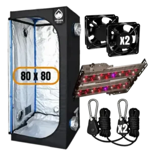 Kit de cultivo indoor completo en Argentina con carpa 80x80 y panel LED L90 Vital